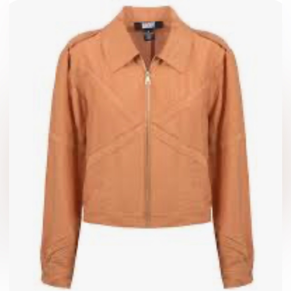 DKNY Crinkle Utility Jacket in Terracotta